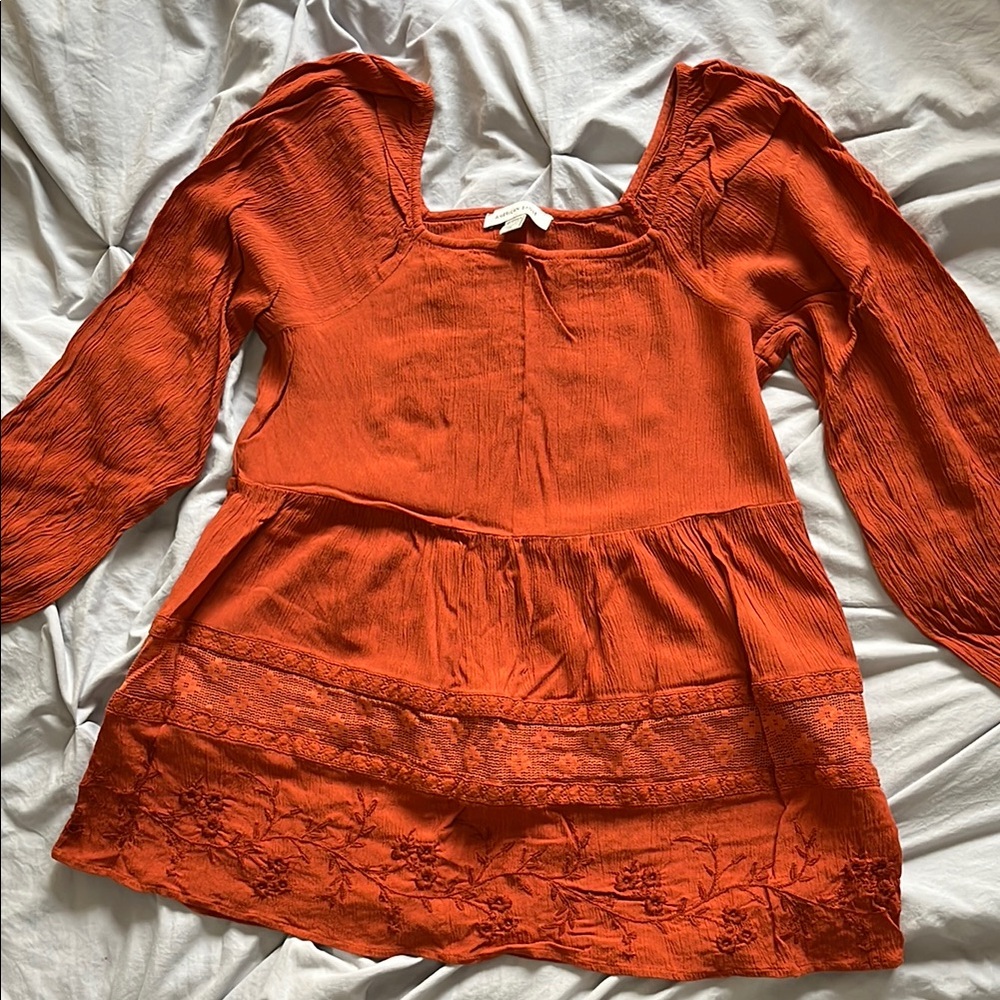 Orange blouse